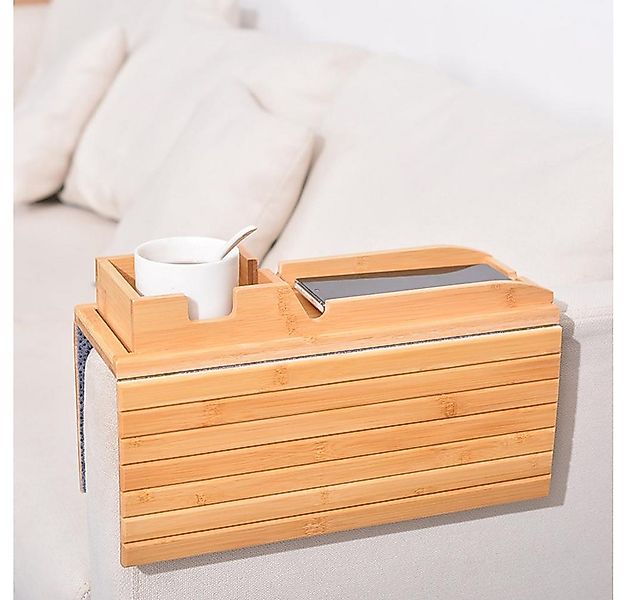 GarveeMore Küchenorganizer-Set Sofa Arm Tablett, Holz Sofa Armlehne Tablett günstig online kaufen