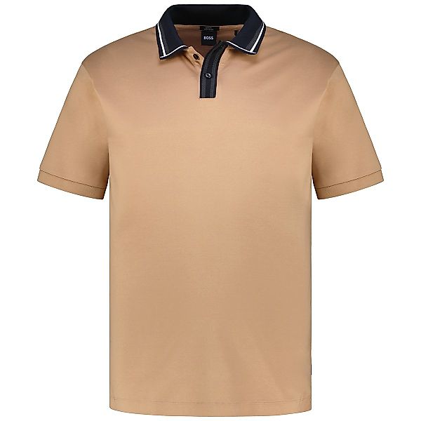 BOSS Poloshirt aus merzerisierter Baumwolle Farbe beige Größe: 3XL günstig online kaufen