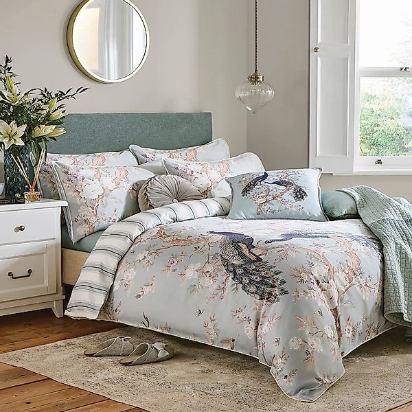 LAURA ASHLEY Bettwäsche »Baumwoll Satin, Mit floralem Munster, 3teilig, ink günstig online kaufen