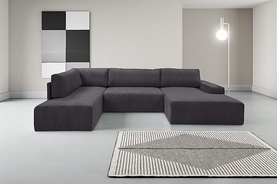 WERK2 Wohnlandschaft Rotterdam-U, U-Form, in kuschelweichem Cord oder Breit günstig online kaufen