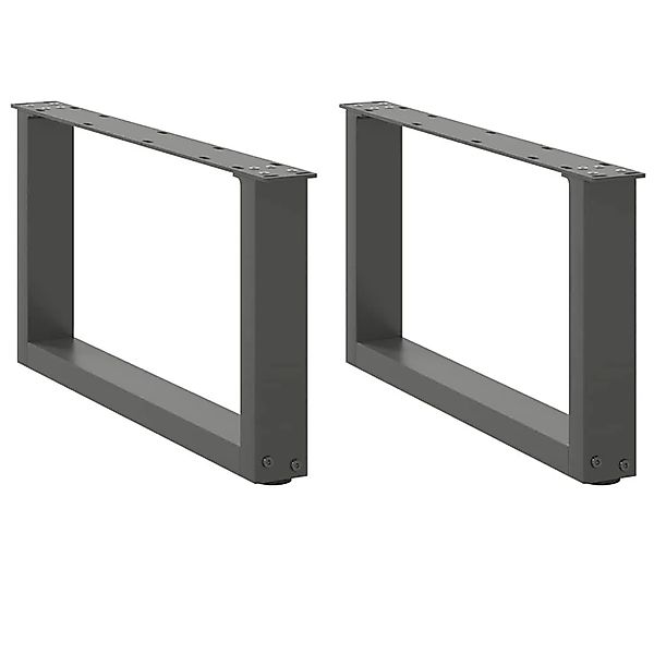 vidaXL Couchtischbeine U-Form 2 Stk Anthrazit 60x30-31 cm Stahl 4013142 günstig online kaufen
