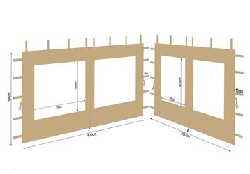 Quick Star Pavillonseitenteil 2 Seitenteile mit günstig online kaufen