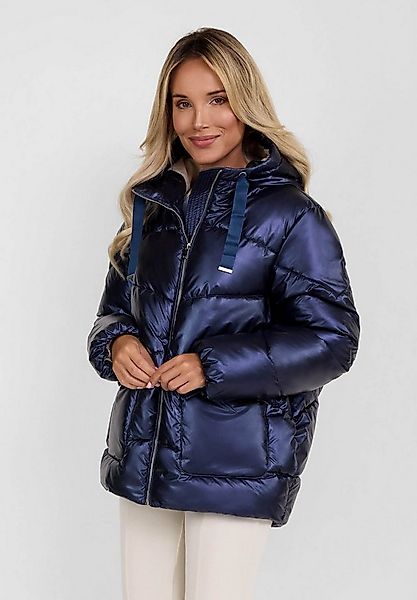 Respect Winterjacke Kurze Steppjacke mit Kapuze und Druckknopftaschen (XS-X günstig online kaufen