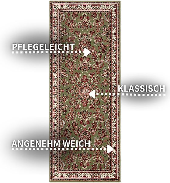 my home Teppich »Halton«, rechteckig, 8 mm Höhe, Kurzflor, Orient-Optik, mi günstig online kaufen