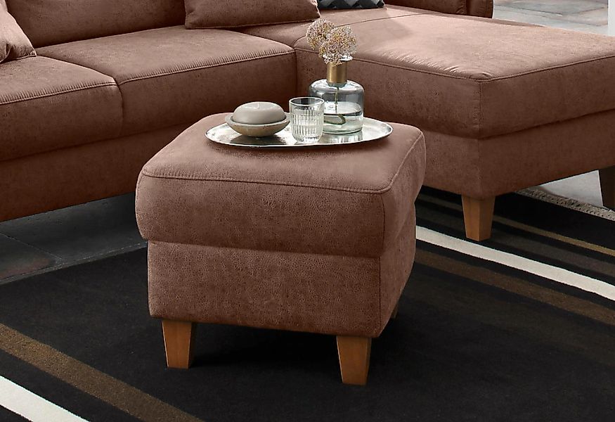 Home affaire Polsterhocker "Palmera, B: 58 cm" mit Stauraum, Federkern günstig online kaufen