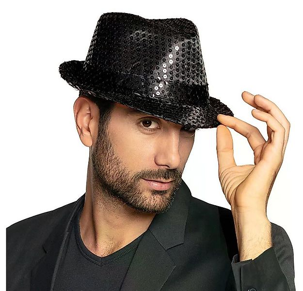 Boland Kostüm Pailletten-Hut glitzernd Popstar Hut Auswahl für Karneval Dis günstig online kaufen