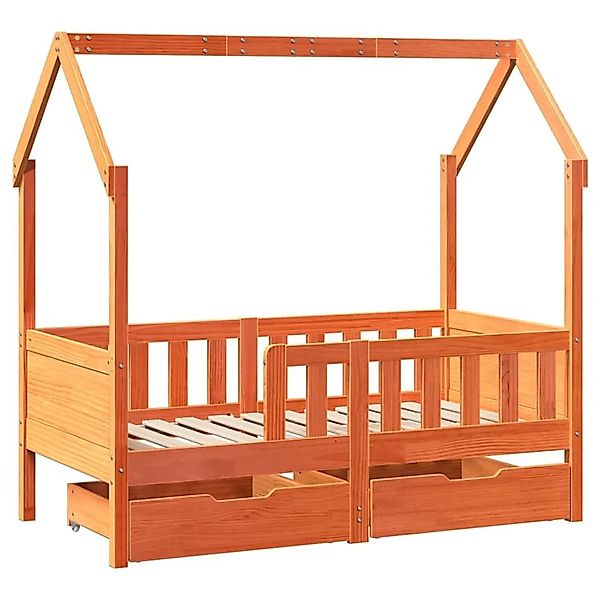 vidaXL Kinderbett mit Schubladen 70x140 cm Massivholz Kiefer 3302046 günstig online kaufen