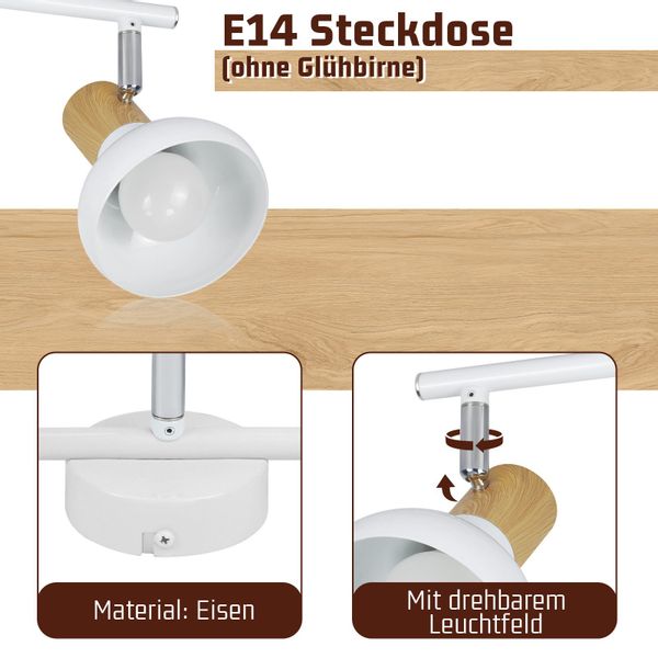 Nettlife Deckenstrahler Vintage E14 Innen Industrial günstig online kaufen
