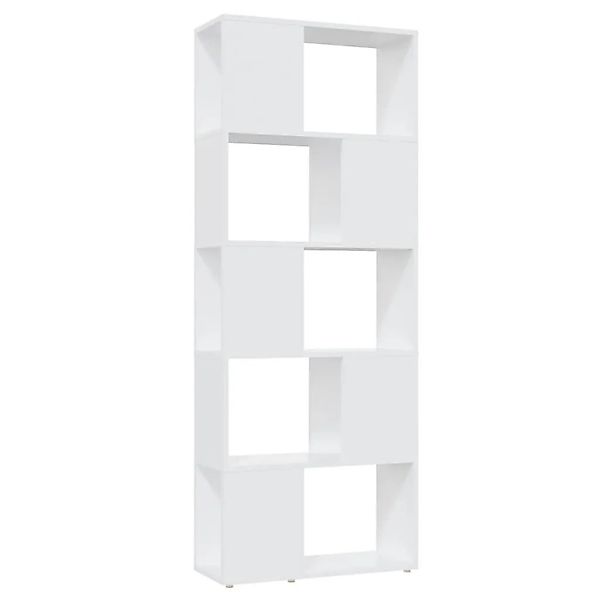 vidaXL Bücherregal Raumteiler Weiß 60x24x155 Holzwerkstoff 809089 günstig online kaufen