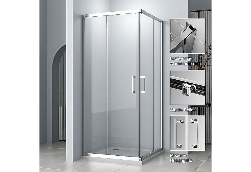 Hopibath Eckdusche Duschkabine 100x80 100x100 100x90 80x80 90x90, BxT: 90x7 günstig online kaufen