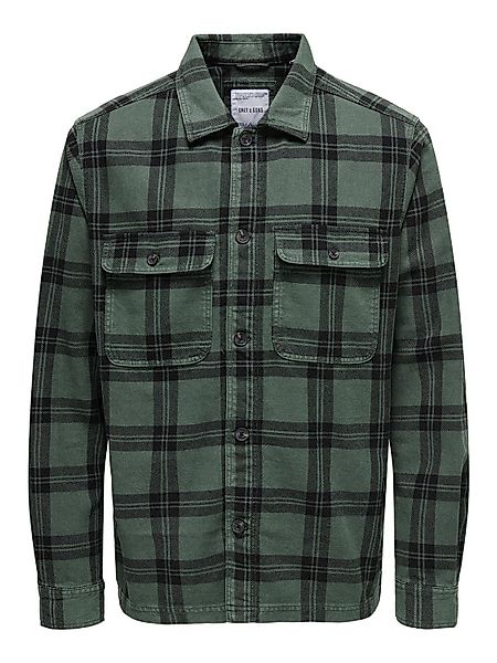 ONLY & SONS Langarmhemd "ONSOLIVER TWILL OVERDYE OVERSHIRT BF" günstig online kaufen