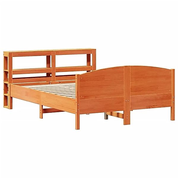 vidaXL Massivholzbett ohne Matratze Wachsbraun 150x200 cm Kiefernholz 33062 günstig online kaufen