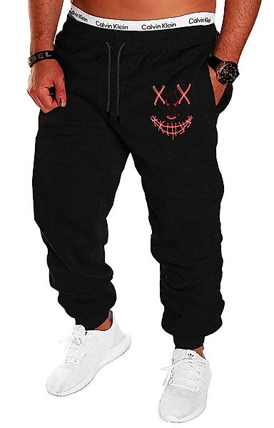 RMK Jogginghose Herren Trainingshose Sport Hose Uni Smile Smiley Elastikbun günstig online kaufen