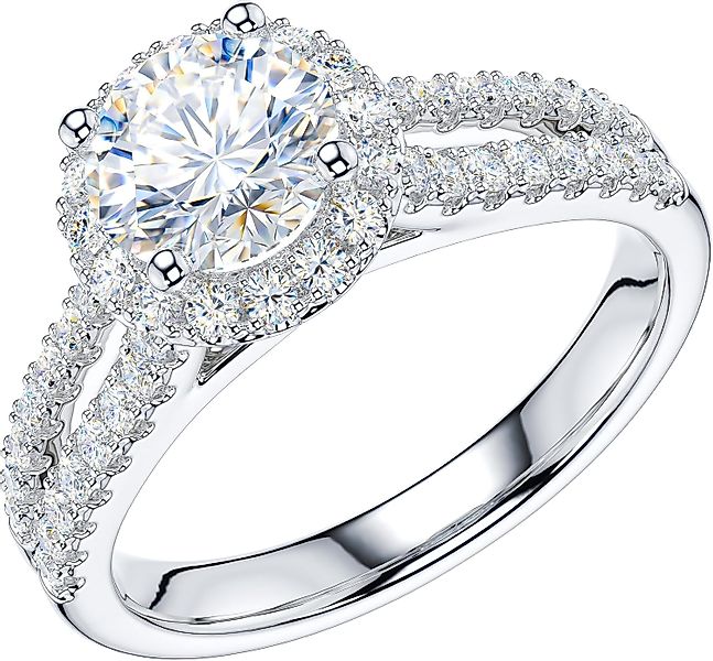 Jumpeak Diamantring Damen 585 Echtgold Ring,Damen günstig online kaufen