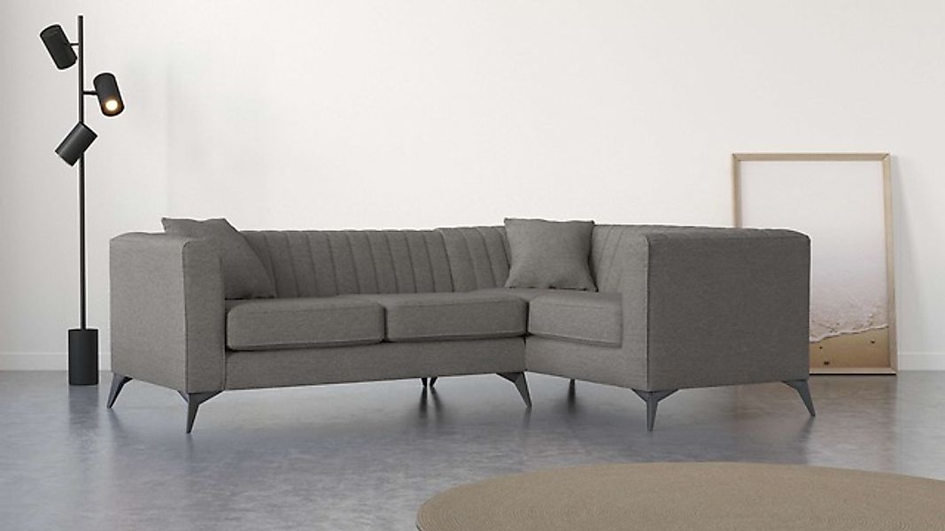 Places of Style Ecksofa »MATTHEW L-Form ideal für kleine Räume, Maße B/T/H: günstig online kaufen