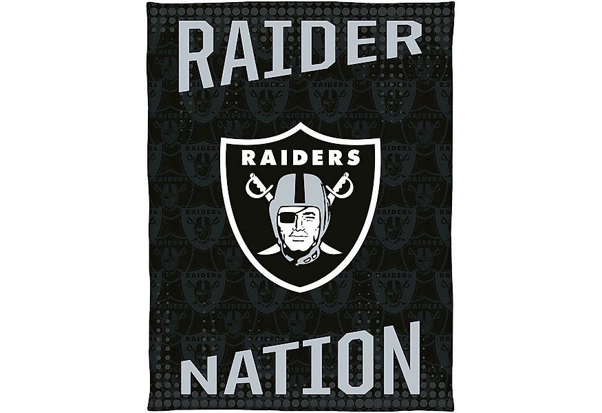 Wohndecke NFL Las Vegas Raiders Decke 150x200 cm Wellsoft Kuscheldecke Wohn günstig online kaufen