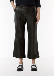 comma Stoffhose Flared-Leg-Hose (1-tlg) Lederoptik, 7/8-Länge, günstig online kaufen