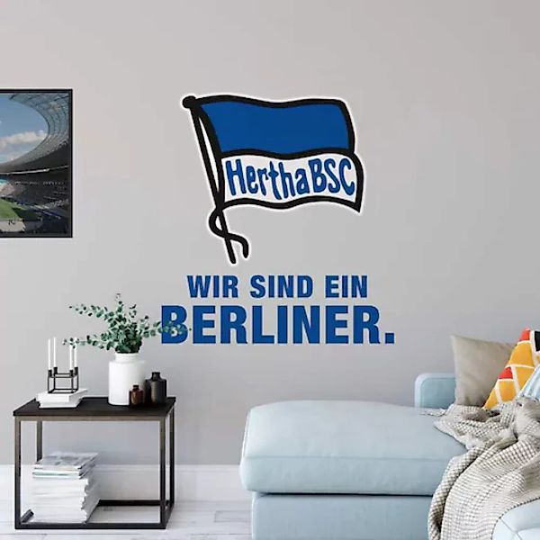 Wall-Art Wandtattoo »Hertha BSC Logo Schriftzug«, (1 St.), selbstklebend, e günstig online kaufen