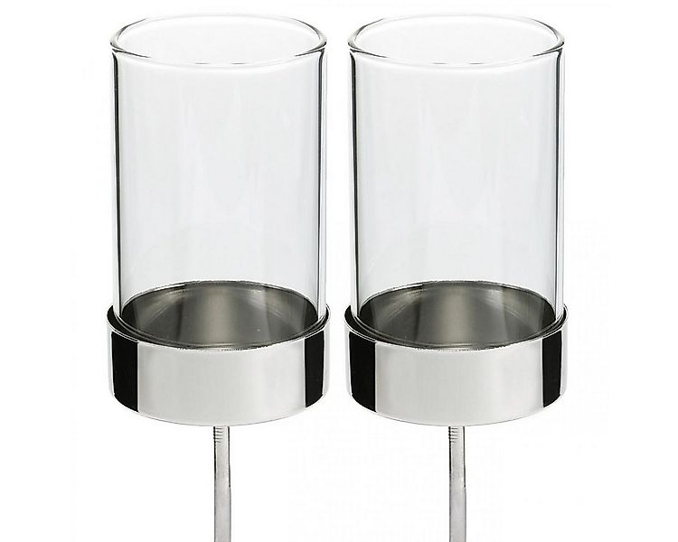 Viana Kerzenhalter Kerzenhalter Set 4 Stk. Metall/Glas 19cm für Adventskran günstig online kaufen