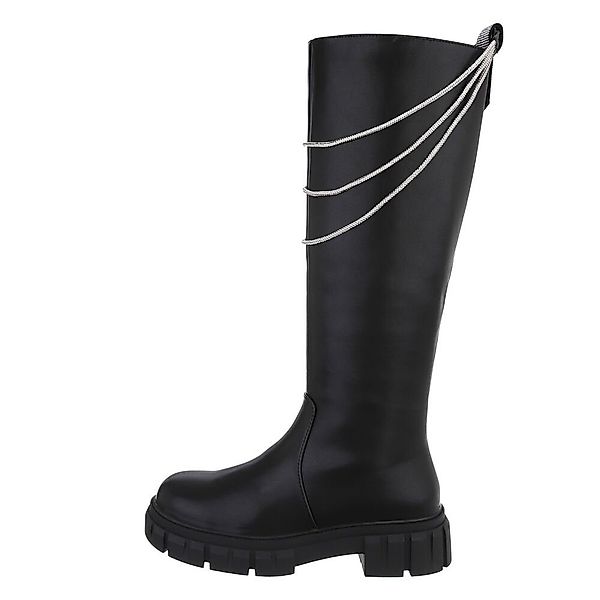 Ital-Design Damen Bikerschuhe Biker Plateaustiefel (84989790) günstig online kaufen