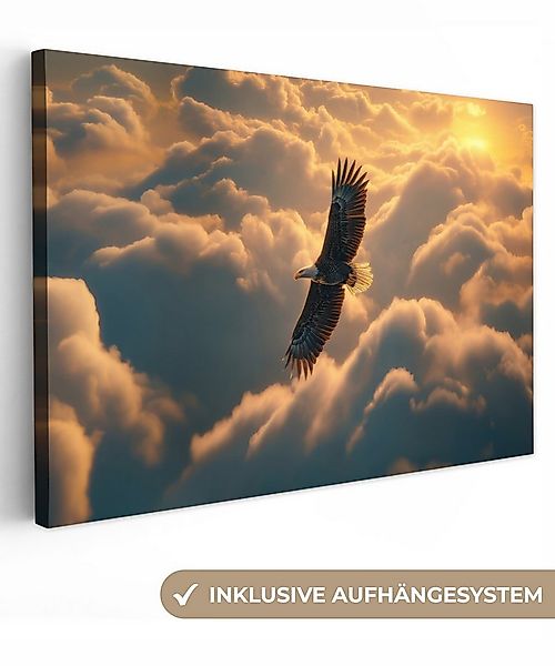 OneMillionCanvasses® Leinwandbild Adler - Wolken - Sonne, Fotodruck (1 St), günstig online kaufen