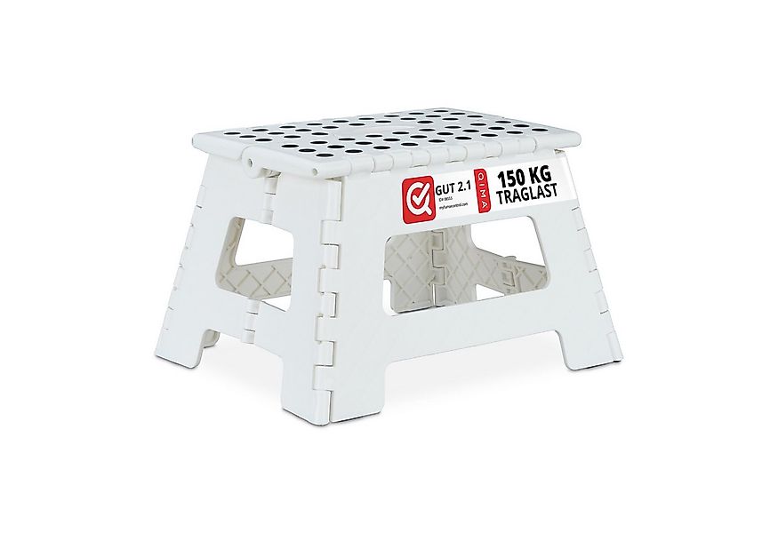 relaxdays Sitzhocker Klapphocker faltbar M, weiß günstig online kaufen