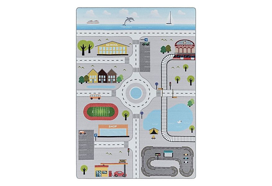 Teppium Teppich Straßenteppich, Rechteckig, Höhe: 7 mm, Kinderteppich Straß günstig online kaufen