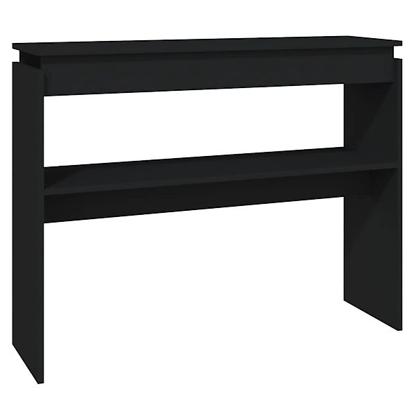 vidaXL Konsolentisch Schwarz 102x30x80 cm Holzwerkstoff günstig online kaufen