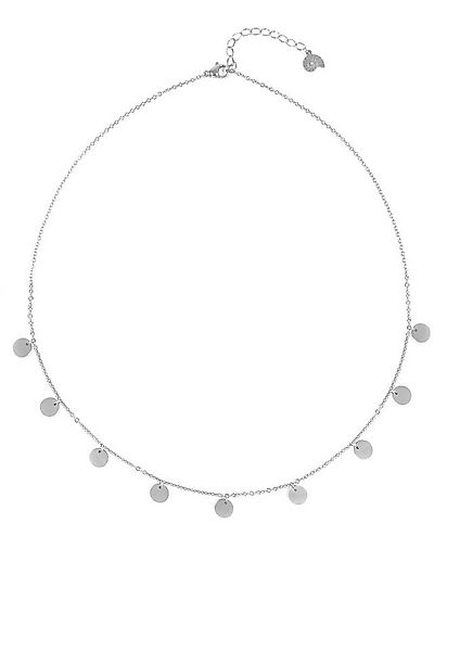 Hey Happiness Charm-Kette mit Geo Plättchen, Edelstahl Halskette Damen mit günstig online kaufen