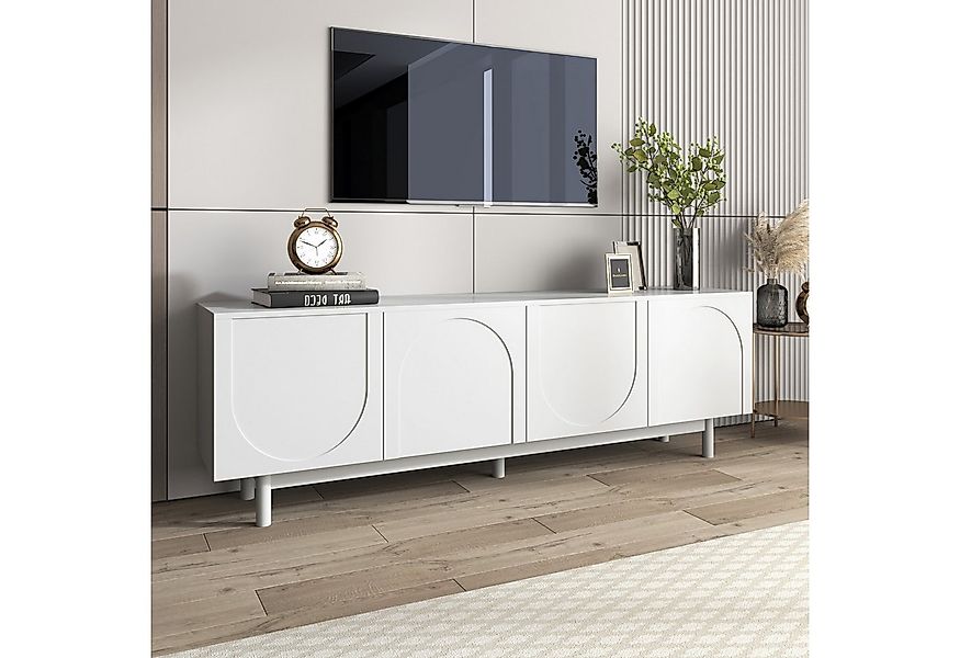 STILVORA Lowboard 175×38cm TV-Schrank in wohnzimmer,Fernsehschrank weiß mit günstig online kaufen
