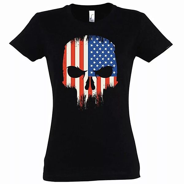 Youth Designz T-Shirt USATotenkopf Damen Shirt mit trendigem Aufdruck günstig online kaufen