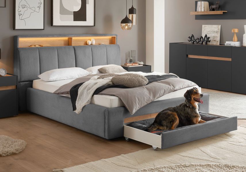 INOSIGN Polsterbett "CiTY/GiRON, Bettgestell mit Bettkasten, gepolstertes S günstig online kaufen