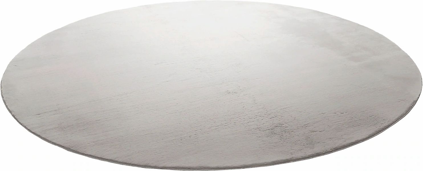 Homie Living "Villa Rosso" rund 15 mm Höhe Kurzflor, Uni-Farben, leicht glä günstig online kaufen