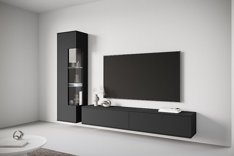 OTTO home Wohnwand Kenia, Vitrine Türanschlag links/rechts wechselbar, (Kom günstig online kaufen