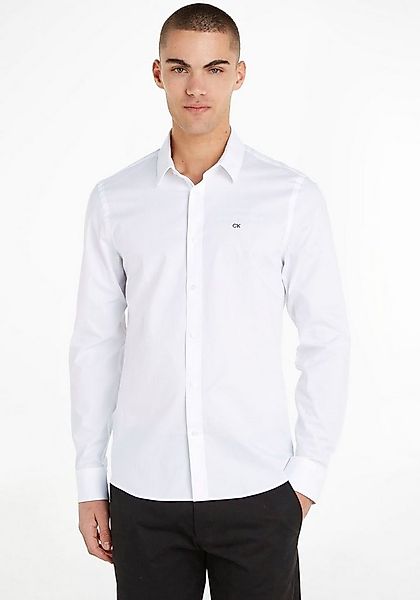 Calvin Klein Businesshemd STRETCH POPLIN SLIM SHIRT mit Calvin Klein Logo a günstig online kaufen
