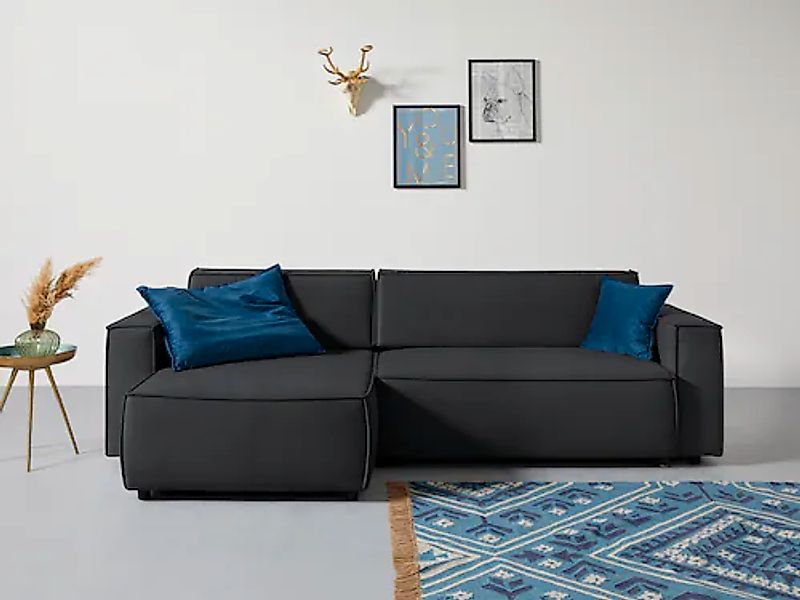 Home affaire Ecksofa »Marva L-Form« incl. Bettfunktion und Bettkasten, Fede günstig online kaufen