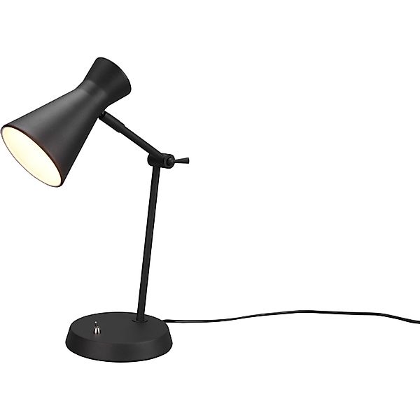 Reality Tischleuchte Enzo 500 mm x 115 mm x 115 mm Schwarz Matt günstig online kaufen