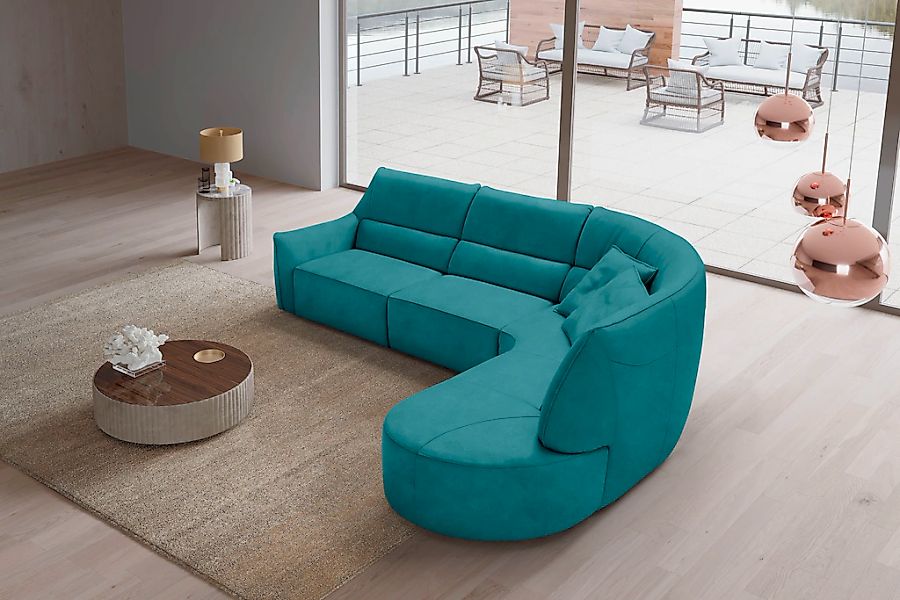 Egoitaliano Ecksofa "Puffy, extravagant & edel, Retro Designsofa, hoher Sit günstig online kaufen