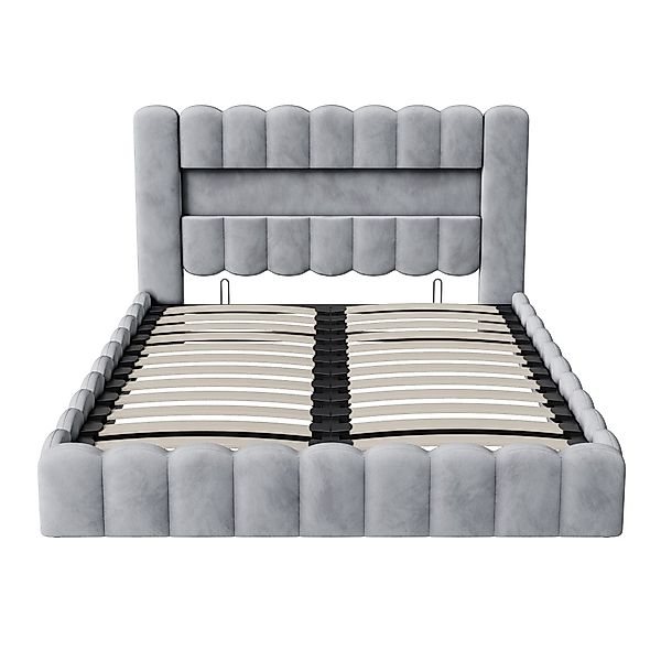 Gdood Polsterbett Stauraumbett Doppelbett LED, Leinenstoff/Samtstoff günstig online kaufen
