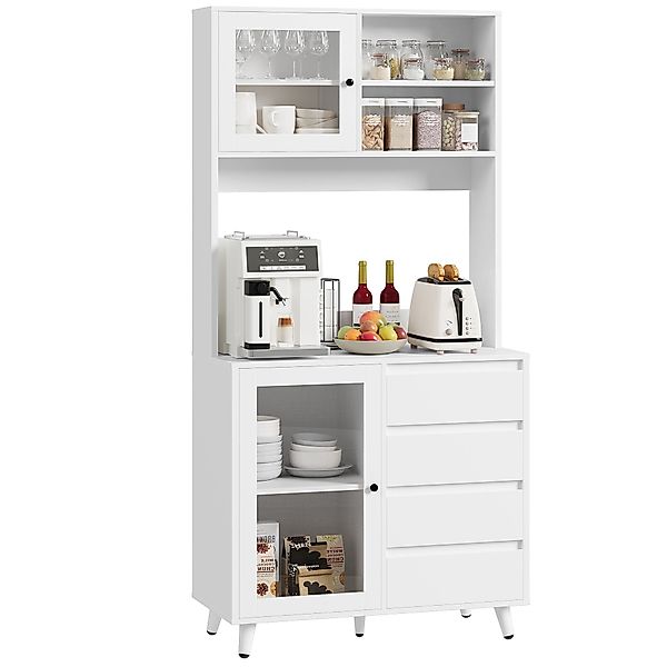 Homfa Küchenbuffet Küchenschrank Buffetschrank Hochschrank mit günstig online kaufen