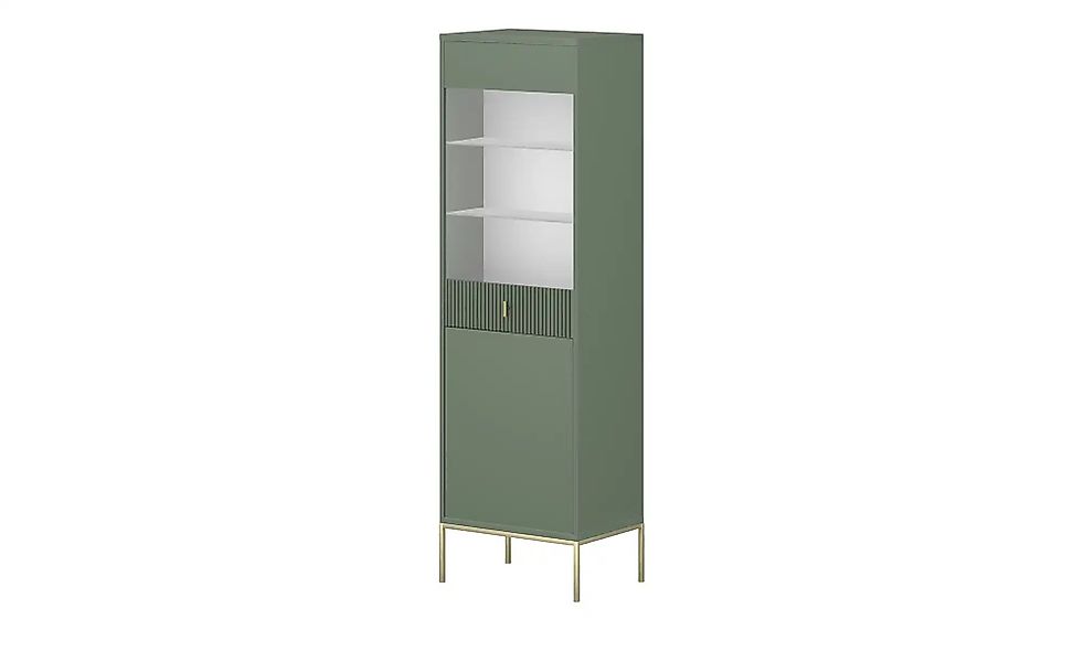 Vitrine  Maglione ¦ grün ¦ Maße (cm): B: 53,9 H: 175 T: 39.0 Schränke > Vit günstig online kaufen