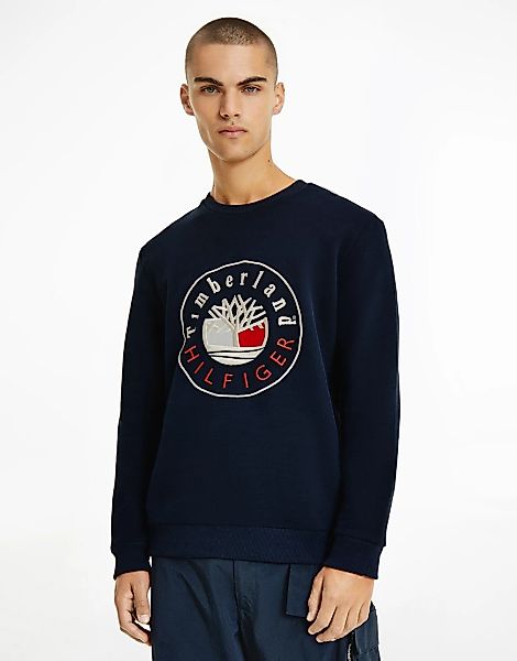 Tommy Hilfiger x Timberland – Sonderkollektion – Sweatshirt in Marineblau m günstig online kaufen