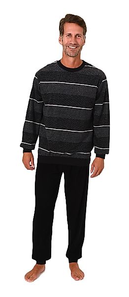 Normann Pyjama Normann Herren Frottee Schlafanzug Streifenlook – auch in Üb günstig online kaufen