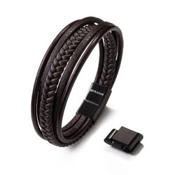 SERASAR Lederarmband Leder Herrenarmband "Braid" (Klassisch, günstig online kaufen