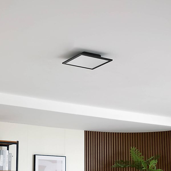 Lindby LED-Panel Enhife, schwarz, 30 x 30 cm, Metall, 4.000K günstig online kaufen