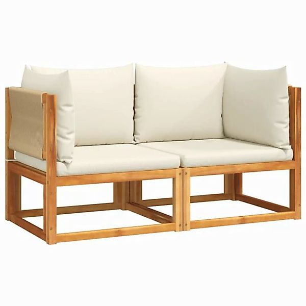 vidaXL Loungesofa Garten-Ecksofas mit Kissen 2 Stk. Massivholz, 1 Teile günstig online kaufen