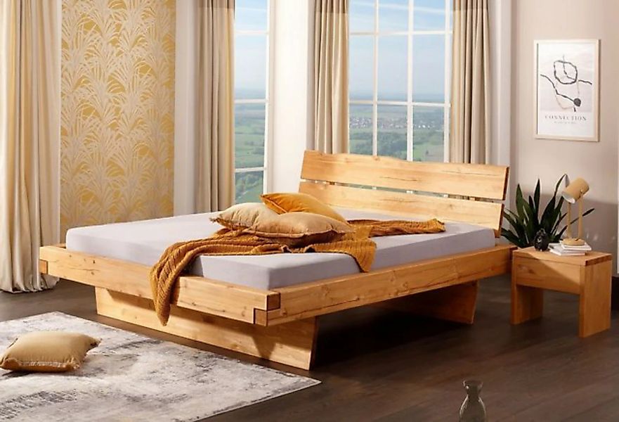 Main Möbel Massivholzbett Balkenbett 'Melissa' 160x200cm Kiefer massiv eich günstig online kaufen