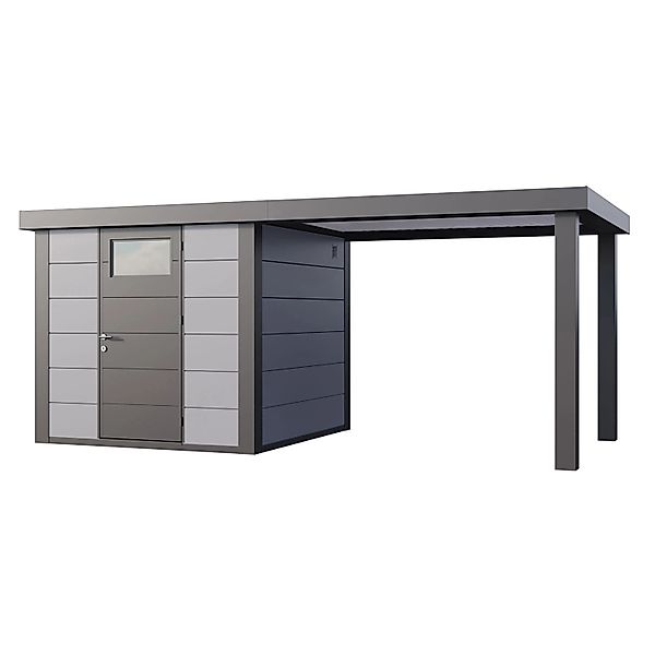 Gerätehaus Classico 2424 mit Offene Lounge L Rechts 522 cm x 238 cm Hellgra günstig online kaufen