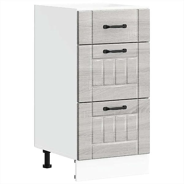 vidaXL Küchen-Unterschrank Lucca Grau Sonoma Holzwerkstoff 854236 günstig online kaufen