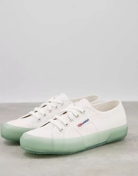Superga – 2750 Cotu – Sneaker in Weiß mit transparenter Sohle-Mehrfarbig günstig online kaufen